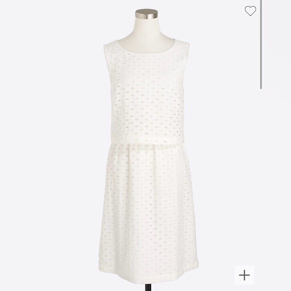 J Crew White Eyelet Dress